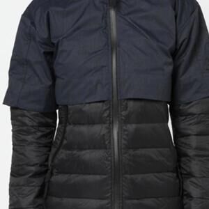 Adidas black and blue puffer jacket with hood #puffer #winterwear